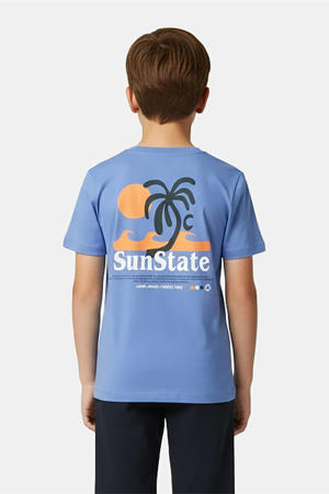 T-shirt met backprint blauw