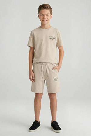 regular sweatshort geel