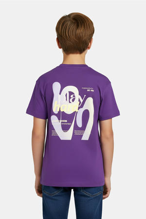 T-shirt met backprint paars