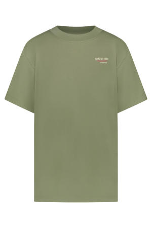 T-shirt met backprint groen