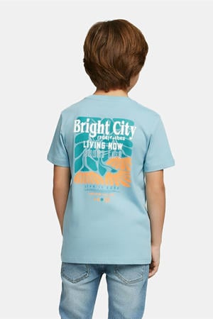 T-shirt met backprint lichtblauw