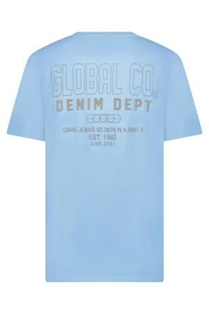 T-shirt met backprint lichtblauw