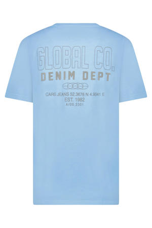 T-shirt met backprint lichtblauw