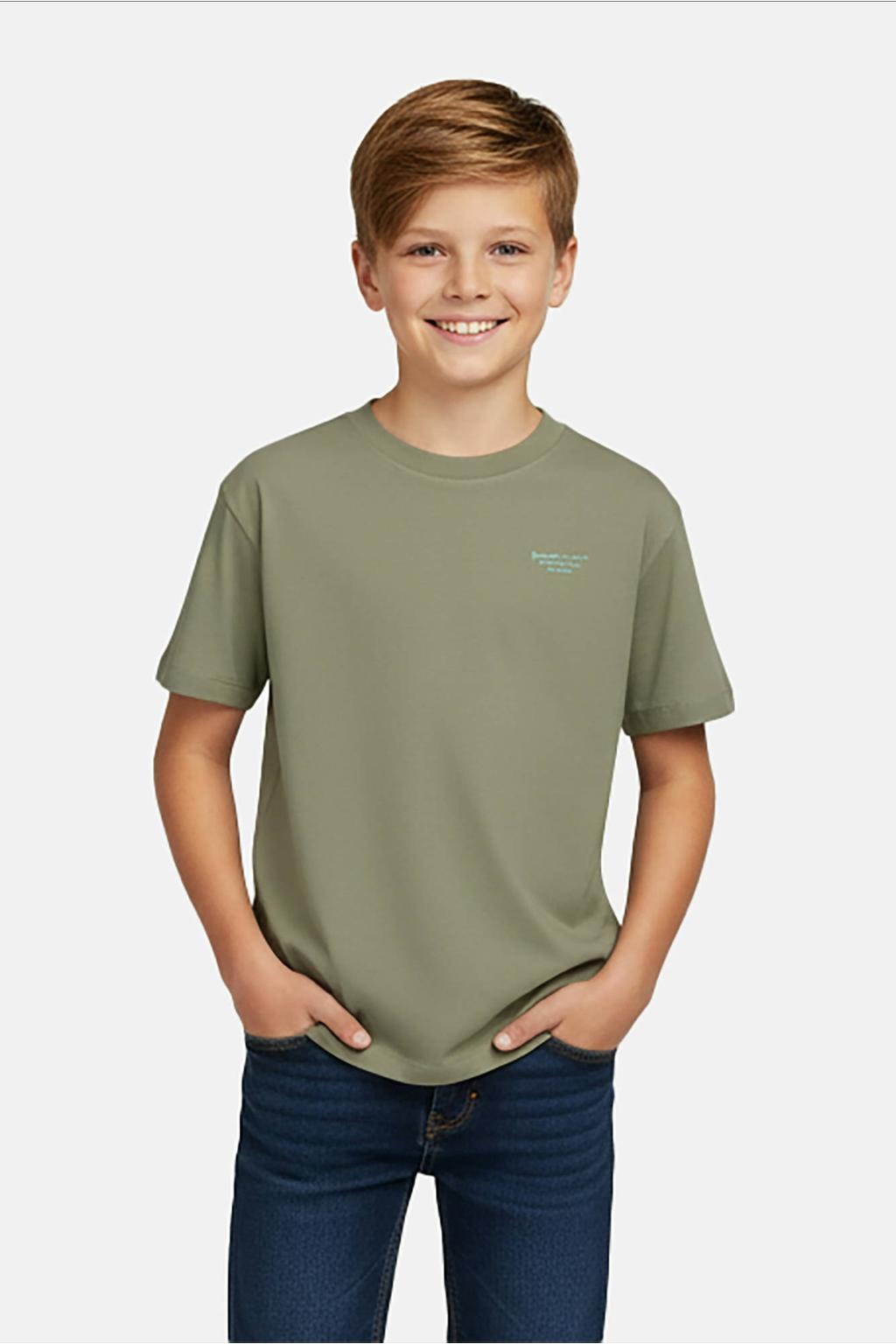 Groene jongens Cars T-shirt van katoen met printopdruk, korte mouwen en ronde hals