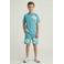 Cars regular waist gebloemde sweatshort lichtblauw