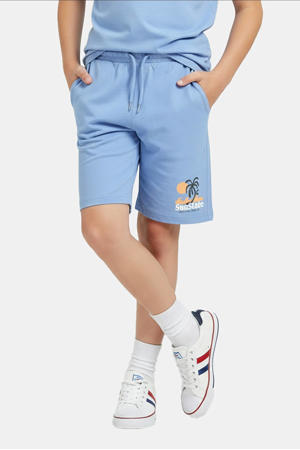 regular waist sweatshort lichtblauw