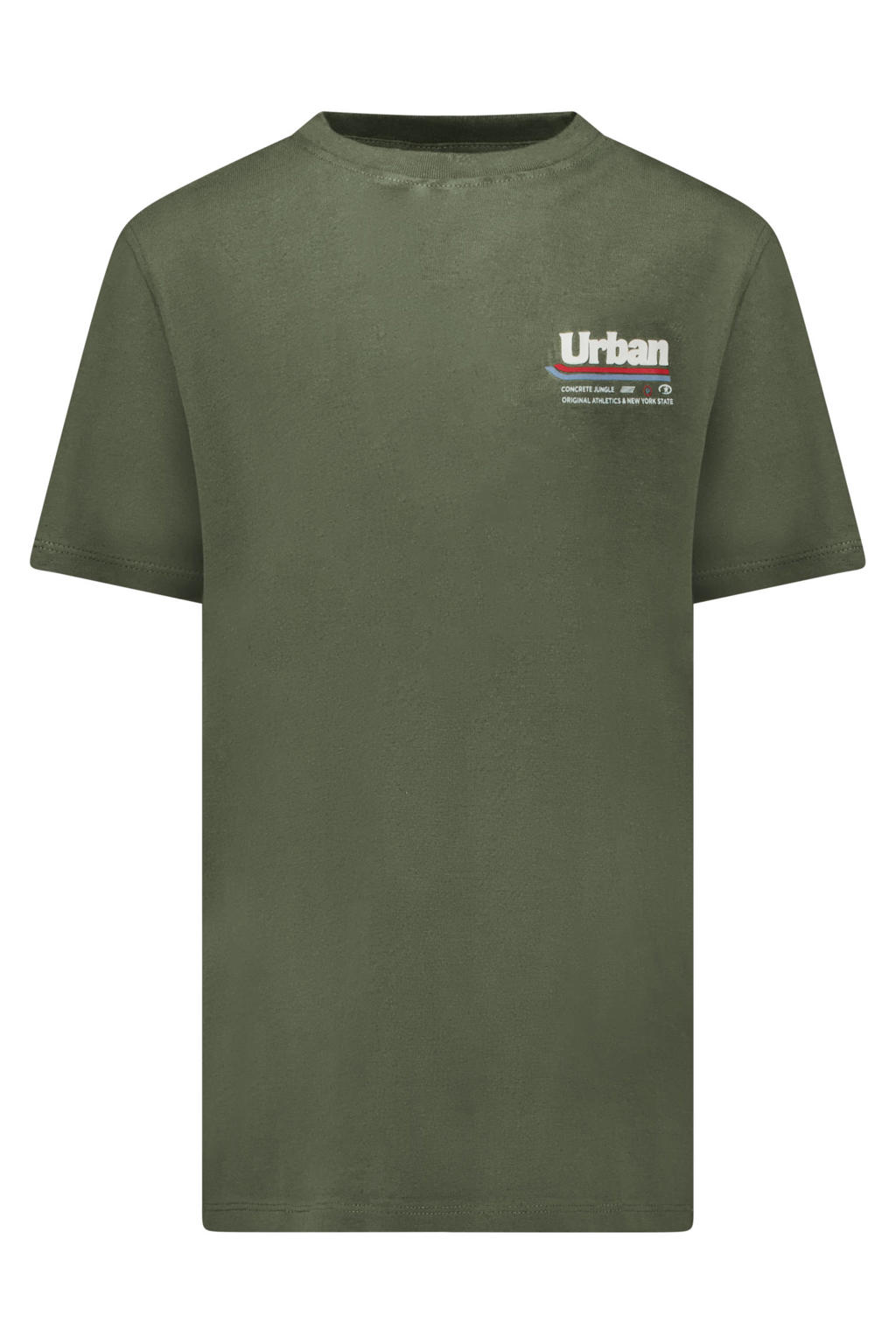 Groene jongens Cars T-shirt van katoen met printopdruk, korte mouwen en ronde hals