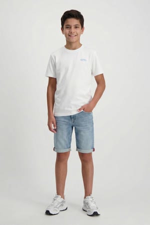 denim regular waist short stonewashed