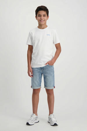 denim regular waist short stonewashed