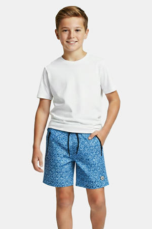 zwemshort met all over print blauw