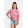 Cars T-shirt met backprint roze
