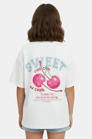 T-shirt met backprint wit