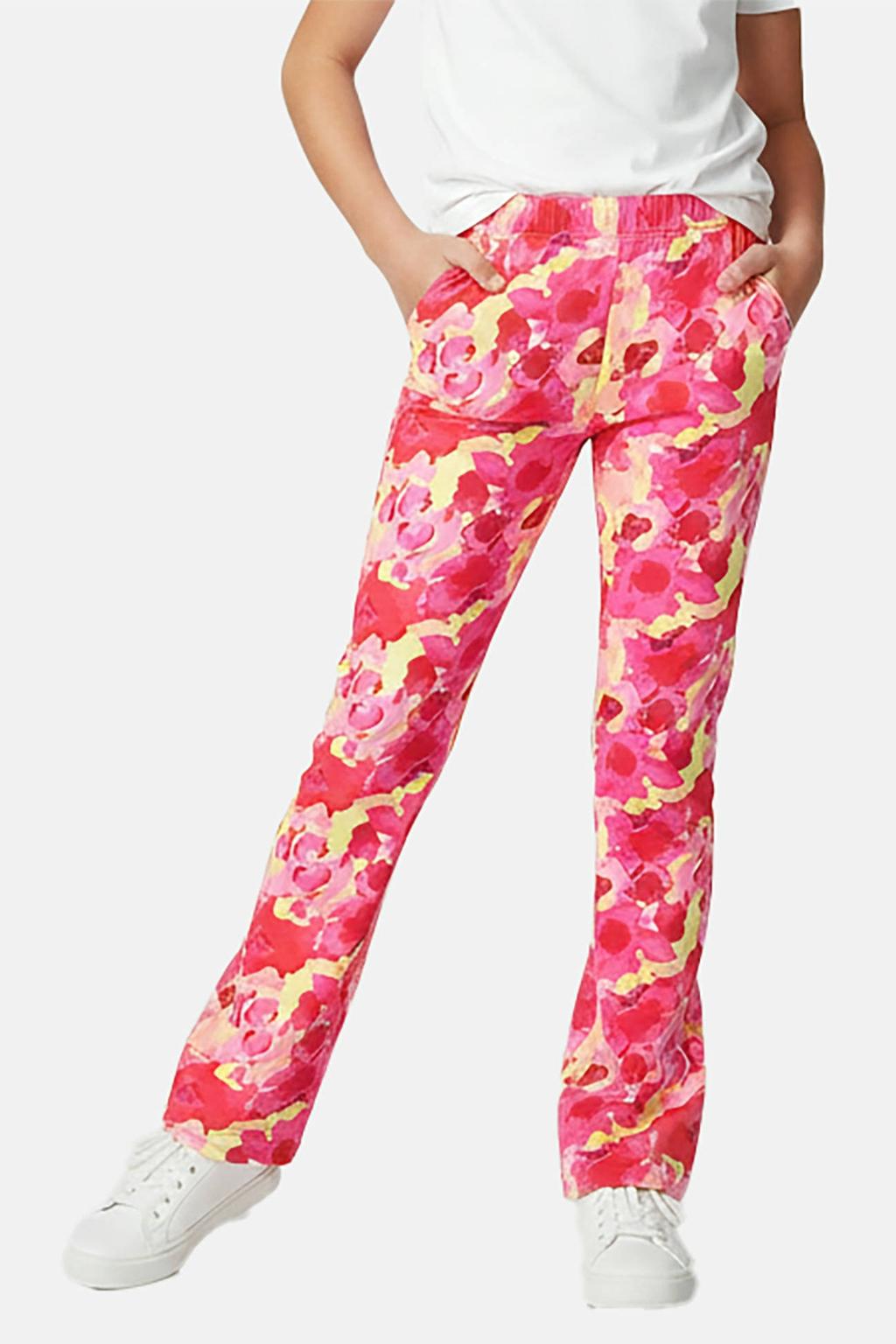 Roze meisjes Cars regular legging van viscose met elastische tailleband