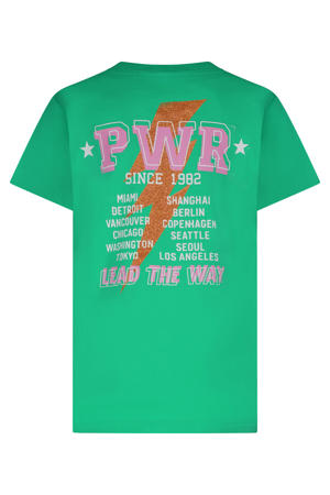 T-shirt met backprint groen