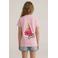 Cars T-shirt met backprint roze