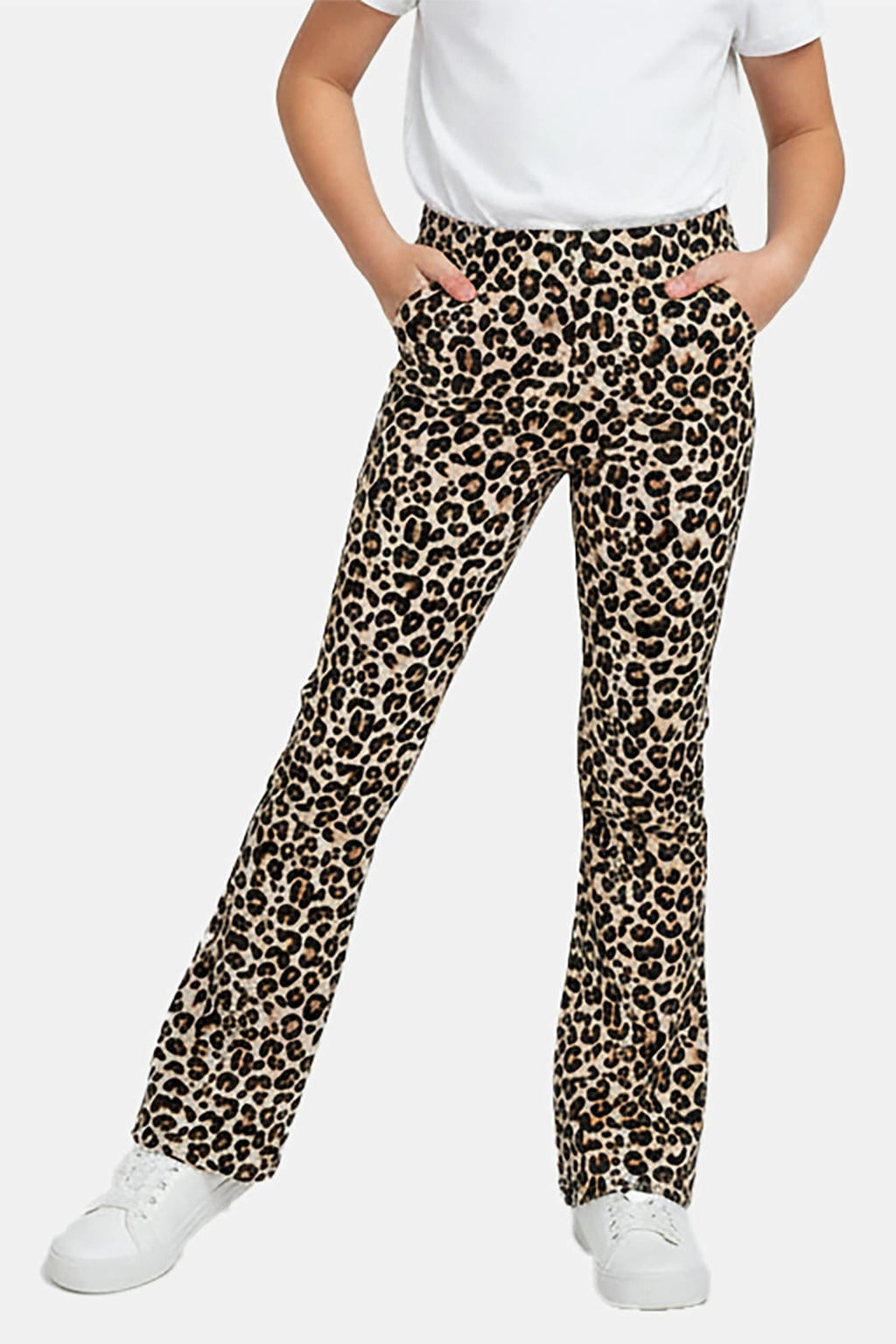 Cars regular legging met panterprint bruin