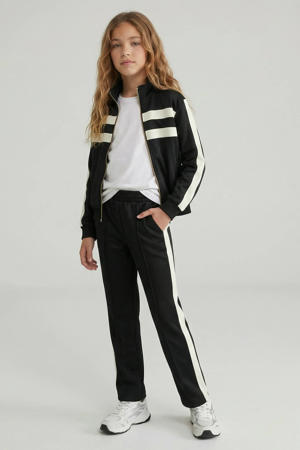regular waist casual broek zwart