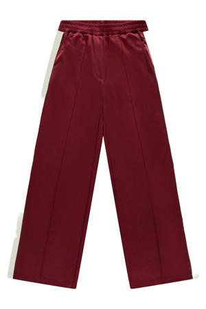 regular waist casual broek donkerrood