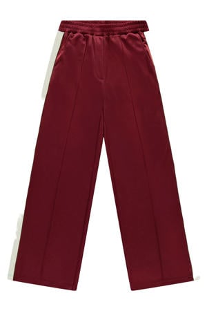 regular waist casual broek donkerrood