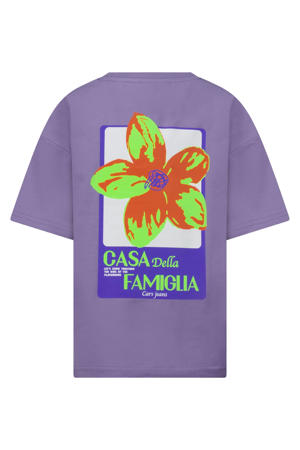 T-shirt met backprint lila