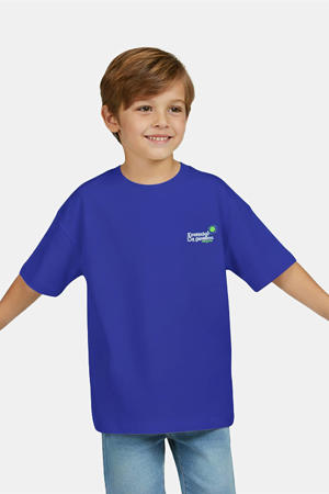T-shirt met backprint blauw