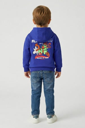 hoodie met backprint blauw