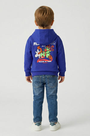 hoodie met backprint blauw