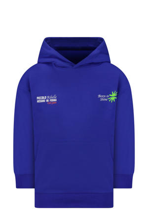 hoodie met backprint blauw