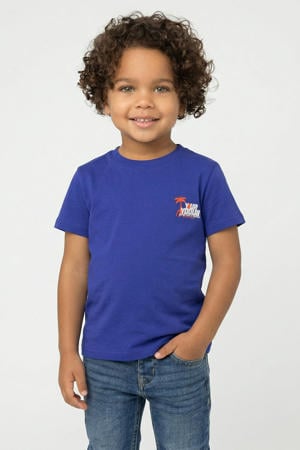 T-shirt kobaltblauw