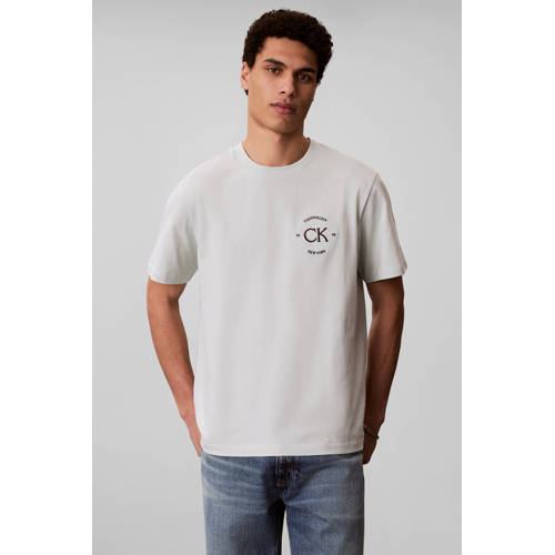CALVIN KLEIN JEANS relaxed T-shirt met backprint ecru afbeelding