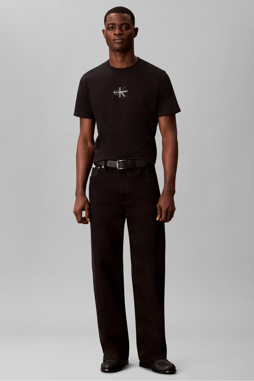 CALVIN KLEIN JEANS regular T-shirt zwart