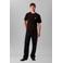 CALVIN KLEIN JEANS regular T-shirt met textuur zwart