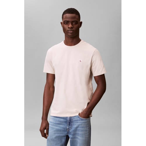 CALVIN KLEIN JEANS regular T-shirt ecru afbeelding