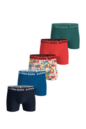 boxershort - blauw / rood / groen (set van 5)