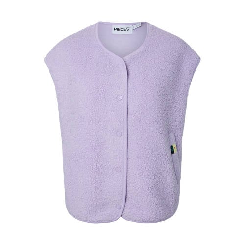 PIECES Curve gilet met panterprint afbeelding