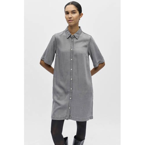 OBJECT denim blousejurk grey denim afbeelding
