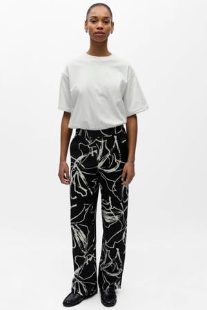 straight regular waist gestreepte casual broek