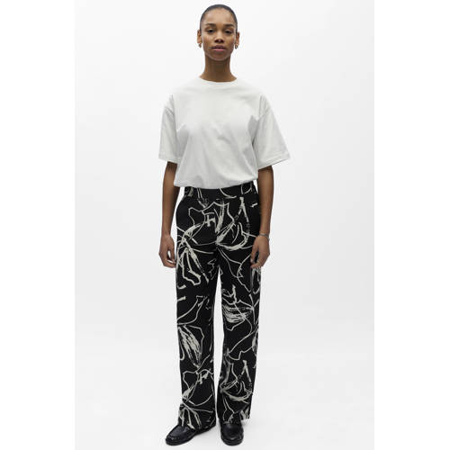 OBJECT straight regular waist gestreepte casual broek afbeelding