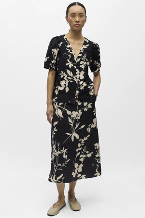 blouse zwart/ecru