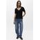 OBJECT top zwart rib gebreid