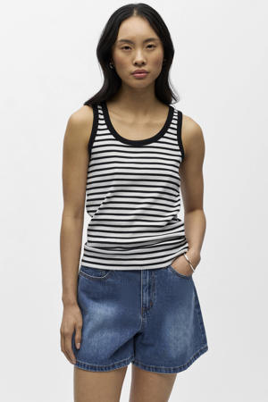 gestreepte singlet zwart