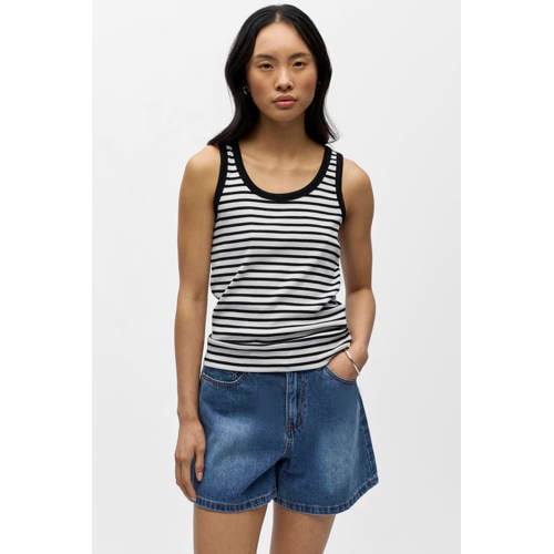 OBJECT gestreepte singlet zwart afbeelding