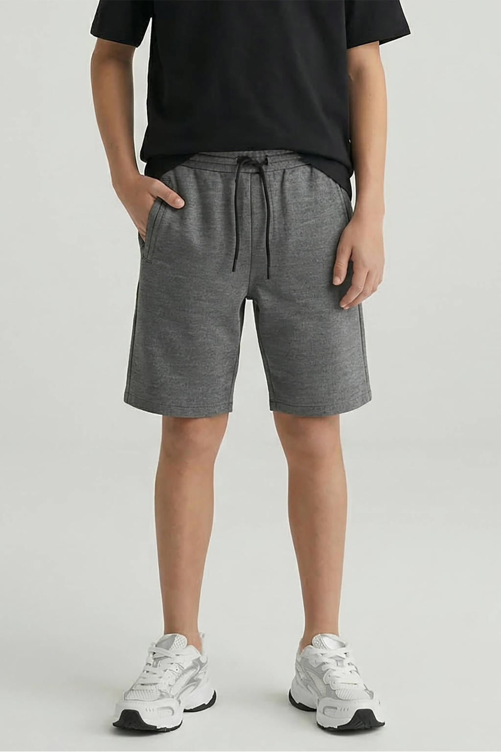 Zwarte jongens Cars regular sweatshort van katoen met elastische tailleband met koord en effen
