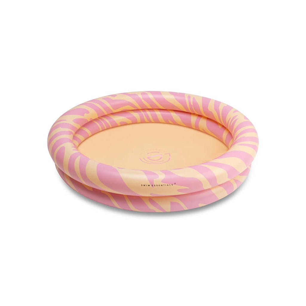 Swim Essentials vibrant stripes roze kinderzwembad (Ø100 cm)