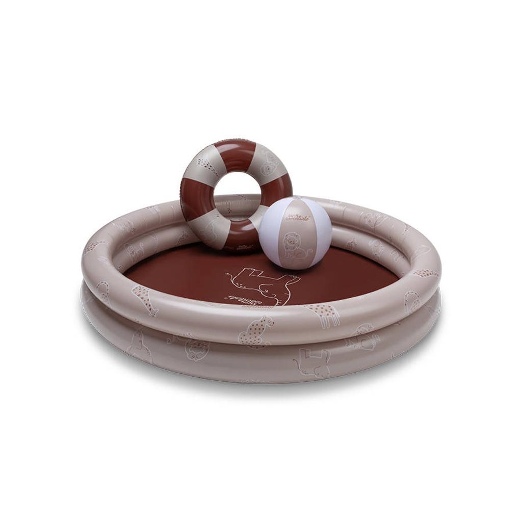 Swim Essentials wild life beige speelzwembad set (ø120 cm)