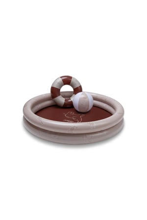 wild life beige speelzwembad set (ø120 cm)