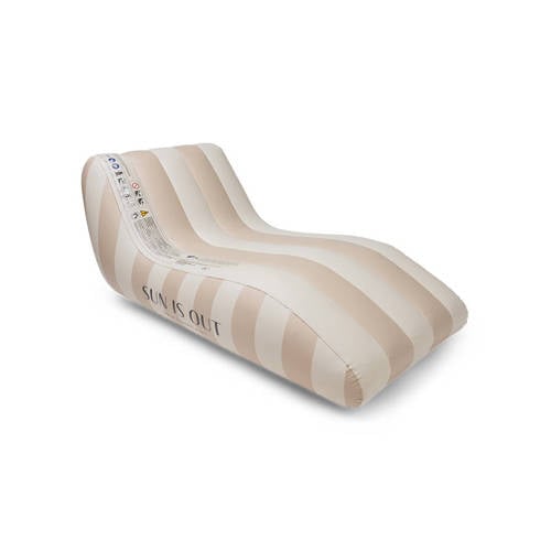 Swim Essentials saint tropez luxe lounge luchtbed (180 x 99 cm) – bruin/ wit