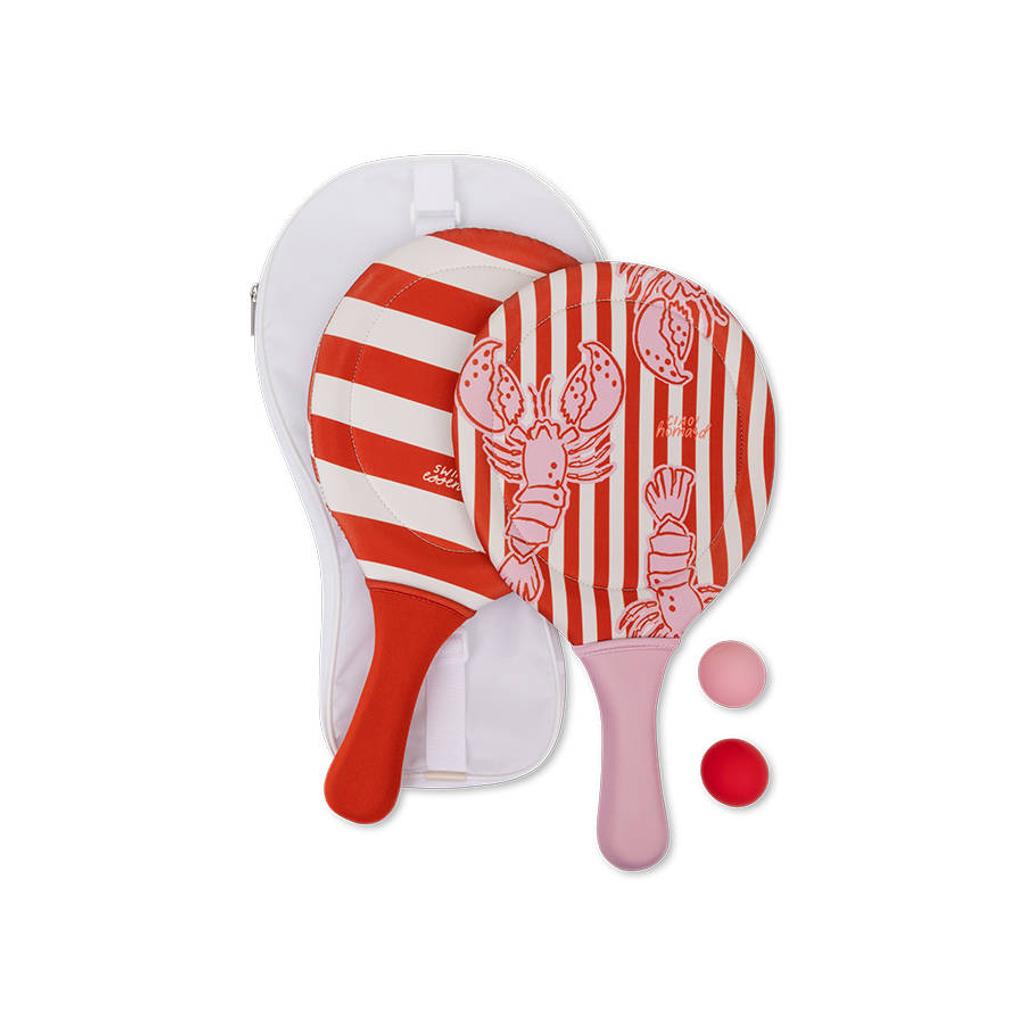 Swim Essentials lobster bay roze strandtennis set (40 cm)