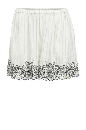 regular waist gestreepte casual short ecru