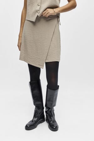 wikkelrok taupe